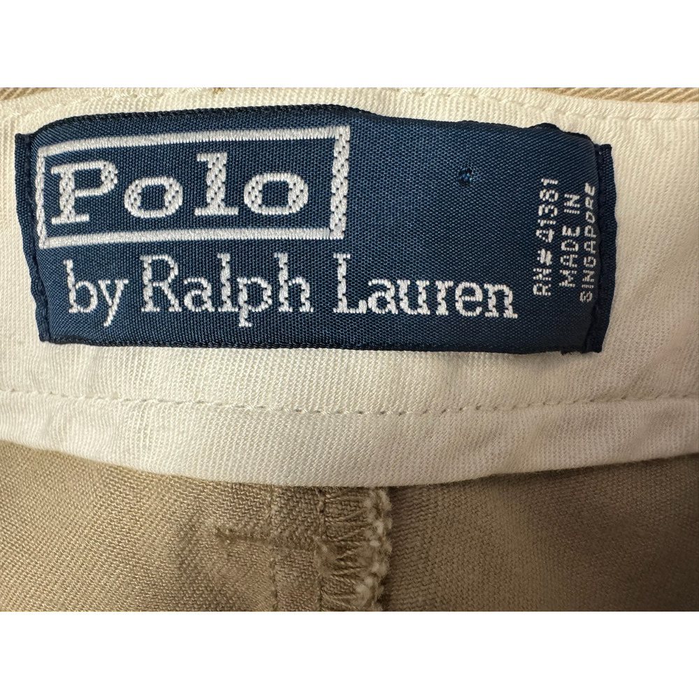 Polo Ralph Lauren Classic Chino‎ Men's Pants 34 x 32 Khaki Tan 100% Cotton - Picture 6 of 7